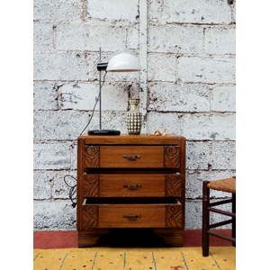 Commode art déco en bois foncé n°521