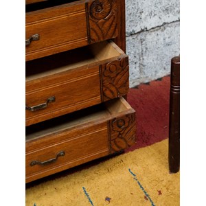 Commode art déco en bois foncé n°521