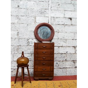 Haut semainier en bois foncé n°68