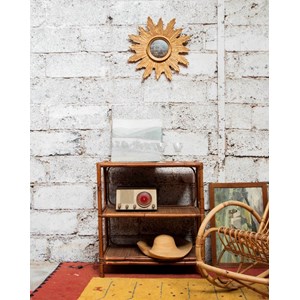 Gaëlle, l'étagère en rotin foncé n°761