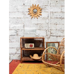 Gaëlle, l'étagère en rotin foncé n°761