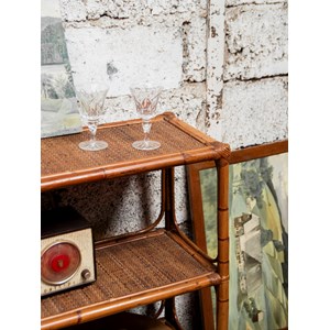 Gaëlle, l'étagère en rotin foncé n°761