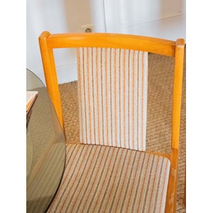 Lot de 2 chaises rayées en bois clair n°1341