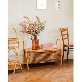 Banc en rotin à rangements n°353