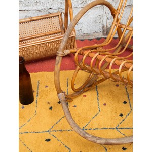 Rocking-chair en rotin clair n°66