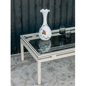 Table basse en verre et métal n°842