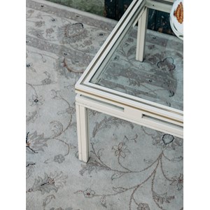 Table basse en verre et métal n°842