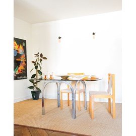 Table à manger au verre fumé n°1107