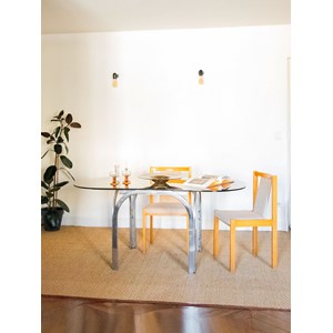 Table à manger au verre fumé n°1107