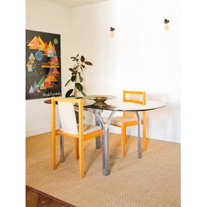 Table à manger au verre fumé n°1107