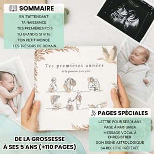 Coffret souvenirs livre naissance bébé