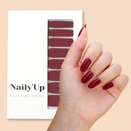 Vernis autocollant red cherry - manucure facile longue tenue