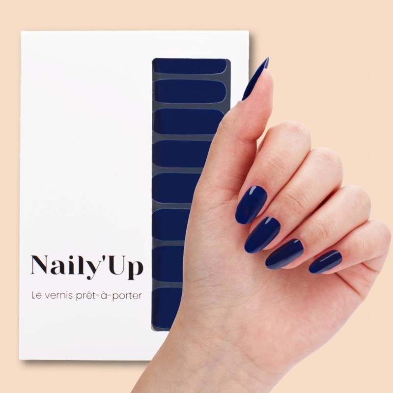 Vernis autocollant dark blue - manucure facile longue tenue