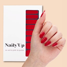 Vernis autocollant classic red - manucure facile longue tenue