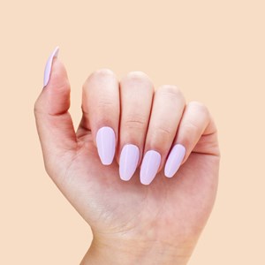 Vernis autocollant mauve pastel - manucure facile longue tenue Lilas