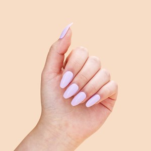 Vernis autocollant mauve pastel - manucure facile longue tenue Lilas