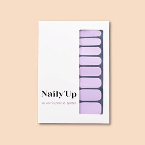 Vernis autocollant mauve pastel - manucure facile longue tenue Lilas