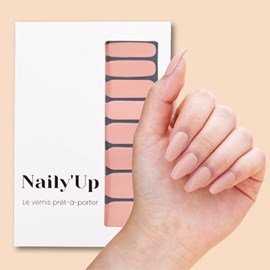 Vernis autocollant rose peach - manucure facile longue tenue