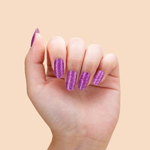 Vernis autocollant shining purple - manucure facile longue tenue Violet métal