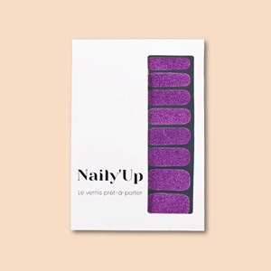 Vernis autocollant shining purple - manucure facile longue tenue Violet métal