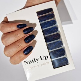 Vernis autocollant galaxy blue - manucure facile longue tenue