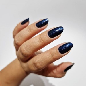 Vernis autocollant galaxy blue - manucure facile longue tenue Bleu nuit irisé