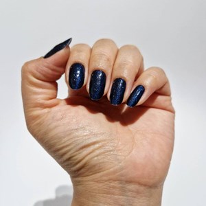 Vernis autocollant galaxy blue - manucure facile longue tenue Bleu nuit irisé