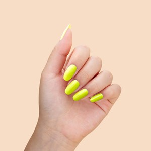 Vernis autocollant neon yellow - manucure facile longue tenue Jaune néon