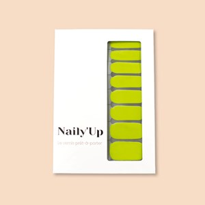 Vernis autocollant neon yellow - manucure facile longue tenue Jaune néon
