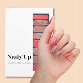 Vernis autocollant coral sea - manucure facile longue tenue