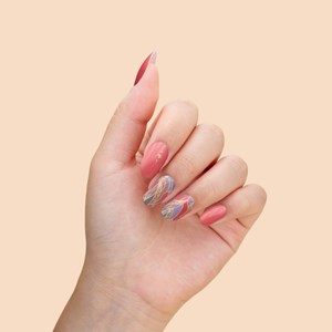Vernis autocollant coral sea - manucure facile longue tenue Corail
