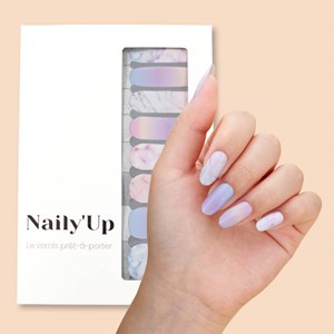 Vernis autocollant rainbow marble - manucure facile longue tenue Multicolore