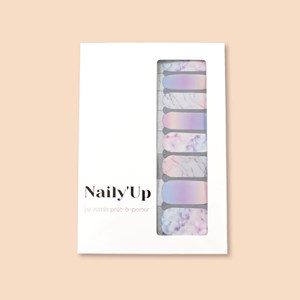 Vernis autocollant rainbow marble - manucure facile longue tenue Multicolore