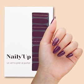 Vernis autocollant plum beauty - manucure facile longue tenue