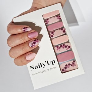 Vernis autocollant mocha flowers - manucure facile longue tenue Rose poudré