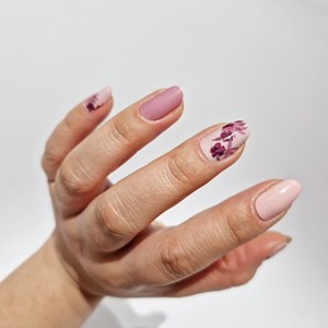 Vernis autocollant mocha flowers - manucure facile longue tenue Rose poudré