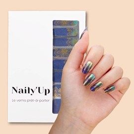 Vernis autocollant golden mandala - manucure facile longue tenue