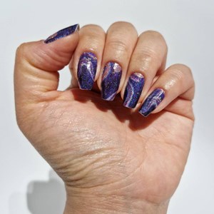 Vernis autocollant galactic glam - manucure facile longue tenue Aurore Boreale