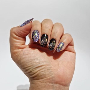Vernis autocollant stellar night - manucure facile longue tenue Night sky