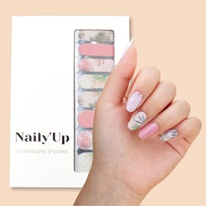 Vernis autocollant botanical pink - manucure facile longue tenue Botanic