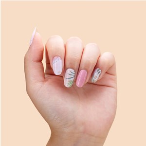 Vernis autocollant botanical pink - manucure facile longue tenue Botanic