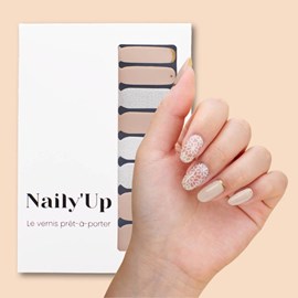 Vernis autocollant nude flowers - manucure facile longue tenue