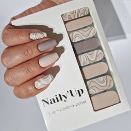 Vernis autocollant mocha swirl - manucure facile longue tenue