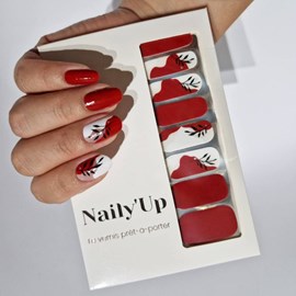 Vernis autocollant red elegance - manucure facile longue tenue