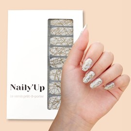 Vernis autocollant gold line - manucure facile longue tenue