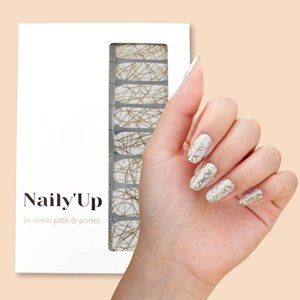 Vernis autocollant gold line - manucure facile longue tenue Or