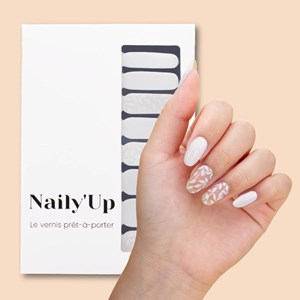 Vernis autocollant spring time - manucure facile longue tenue Blanc fleuri