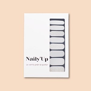 Vernis autocollant spring time - manucure facile longue tenue Blanc fleuri