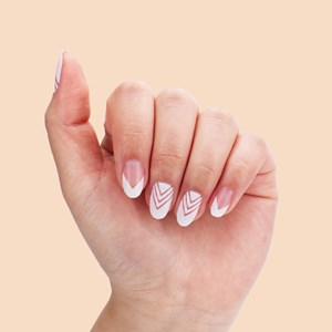 Vernis autocollant spot me - manucure facile longue tenue Blanc rayé