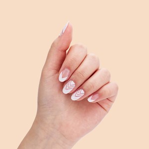 Vernis autocollant spot me - manucure facile longue tenue Blanc rayé